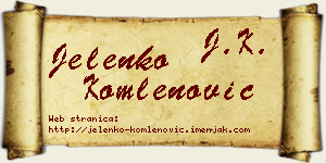 Jelenko Komlenović vizit kartica